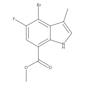 Methyl 4-bromo-5-fluoro-3-methyl-1H-indole-7-carboxylate Structure
