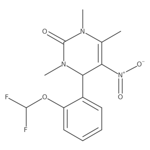 4-(2-(difluoromethoxy)phenyl)-1,3,6-trimethyl-5-nitro-3,4-dihydropyrimidin-2(1H)-one结构式