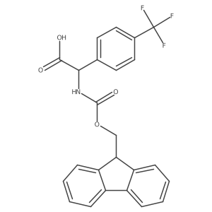 2-{[(9H-fluoren-9-ylmethoxy)carbonyl]amino}-2-[4-(trifluoromethyl)phenyl]acetic acid结构式