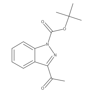 1h-Indazole-1-carboxylic acid,3-acetyl-,1,1-dimethylethyl ester Structure