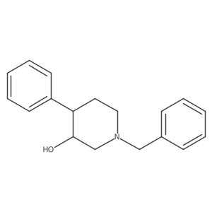(3R,4R)-4-Phenyl-1-(phenylmethyl)-3-piperidinol结构式