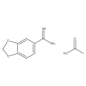 1,3-Benzodioxole-5-carboximidamide acetate结构式