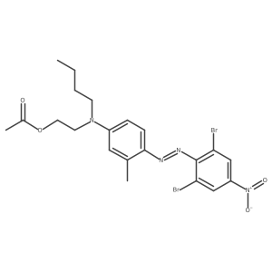 Ethanol, 2-[butyl[4-[2-(2,6-dibromo-4-nitrophenyl)diazenyl]-3-methylphenyl]amino]-, 1-acetate结构式