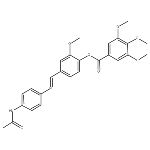 [4-[(4-acetamidophenyl)iminomethyl]-2-methoxy-phenyl] 3,4,5-trimethoxybenzoate Structure