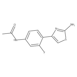 N-[4-(2-amino-1,3-thiazol-4-yl)-3-fluorophenyl]acetamide结构式