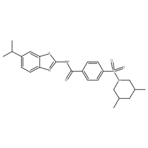 4-((3,5-dimethylpiperidin-1-yl)sulfonyl)-N-(6-isopropylbenzo[d]thiazol-2-yl)benzamide Structure