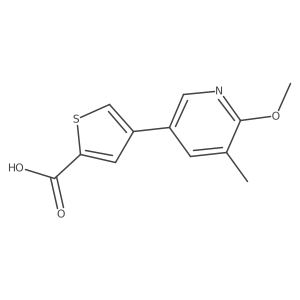 2-Thiophenecarboxylic acid, 4-(6-methoxy-5-methyl-3-pyridinyl)-结构式