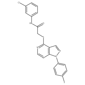N-(3-chlorophenyl)-2-[1-(4-fluorophenyl)pyrazolo[3,4-d]pyrimidin-4-yl]sulfanyl-acetamide Structure