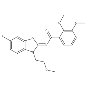 (E)-N-(6-fluoro-3-(2-methoxyethyl)benzo[d]thiazol-2(3H)-ylidene)-2,3-dimethoxybenzamide Structure