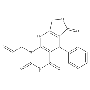 1-allyl-5-phenyl-8,9-dihydrofuro[3',4':5,6]pyrido[2,3-d]pyrimidine-2,4,6(1H,3H,5H)-trione Structure