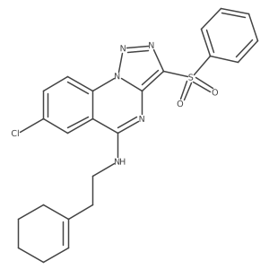 3-(Benzenesulfonyl)-7-chloro-N-[2-(cyclohex-1-EN-1-YL)ethyl]-[1,2,3]triazolo[1,5-A]quinazolin-5-amine Structure
