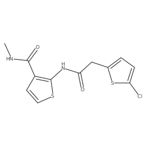 2-(2-(5-chlorothiophen-2-yl)acetamido)-N-methylthiophene-3-carboxamide结构式
