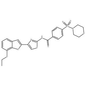 N-(4-(7-ethoxybenzofuran-2-yl)thiazol-2-yl)-4-(morpholinosulfonyl)benzamide结构式