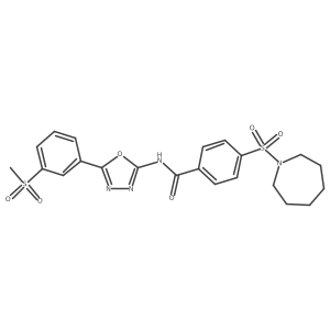 4-(azepan-1-ylsulfonyl)-N-(5-(3-(methylsulfonyl)phenyl)-1,3,4-oxadiazol-2-yl)benzamide Structure