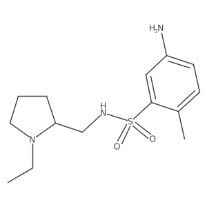 5-amino-N-[(1-ethylpyrrolidin-2-yl)methyl]-2-methylbenzenesulfonamide结构式
