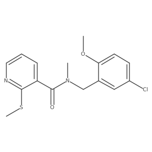 N-[(5-chloro-2-methoxyphenyl)methyl]-N-methyl-2-(methylsulfanyl)pyridine-3-carboxamide结构式