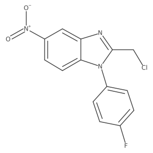 2-(chloromethyl)-1-(4-fluorophenyl)-5-nitro-1H-1,3-benzodiazole Structure