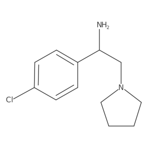 [1-(4-Chlorophenyl)-2-(pyrrolidin-1-yl)ethyl]amine结构式