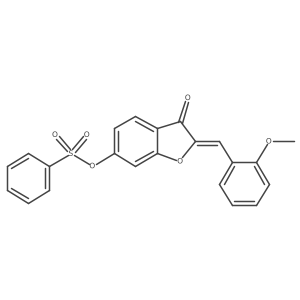 (Z)-2-(2-methoxybenzylidene)-3-oxo-2,3-dihydrobenzofuran-6-yl benzenesulfonate Structure