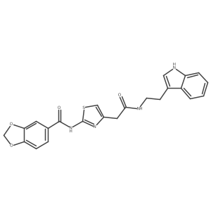 N-(4-(2-((2-(1H-indol-3-yl)ethyl)amino)-2-oxoethyl)thiazol-2-yl)benzo[d][1,3]dioxole-5-carboxamide Structure