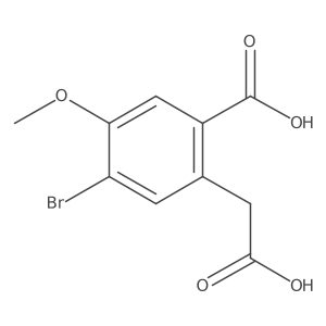2-Carboxymethyl-4-bromo-5-methoxy-benzoic acid结构式