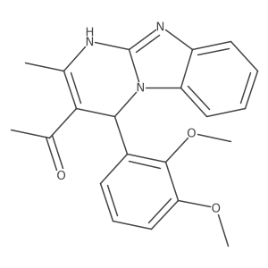 1-[4-(2,3-Dimethoxyphenyl)-2-methyl-1,4-dihydropyrimido[1,2-a]benzimidazol-3-yl]ethanone Structure