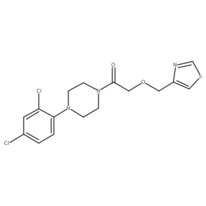 1-(4-(2,4-Dichlorophenyl)piperazin-1-yl)-2-(thiazol-4-ylmethoxy)ethanone Structure