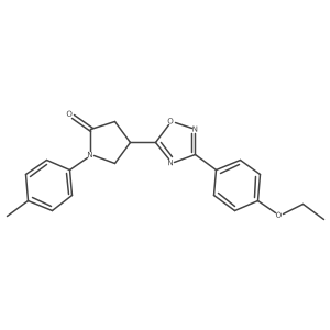 4-[3-(4-Ethoxyphenyl)-1,2,4-oxadiazol-5-yl]-1-(4-methylphenyl)pyrrolidin-2-one结构式