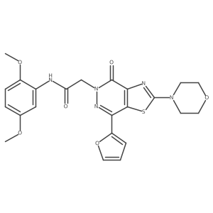 N-(2,5-dimethoxyphenyl)-2-(7-(furan-2-yl)-2-morpholino-4-oxothiazolo[4,5-d]pyridazin-5(4H)-yl)acetamide结构式