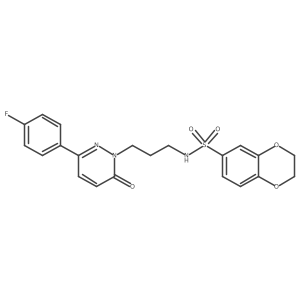 N-(3-(3-(4-fluorophenyl)-6-oxopyridazin-1(6H)-yl)propyl)-2,3-dihydrobenzo[b][1,4]dioxine-6-sulfonamide结构式