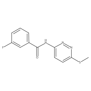 3-fluoro-N-(6-(methylthio)pyridazin-3-yl)benzamide结构式