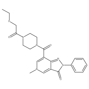 7-(4-(2-ethoxyacetyl)piperazine-1-carbonyl)-5-methyl-2-phenyl-2H-pyrazolo[4,3-c]pyridin-3(5H)-one结构式
