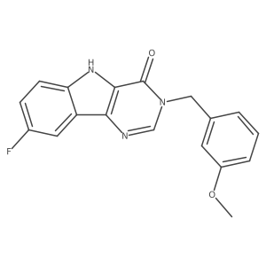 8-fluoro-3-(3-methoxybenzyl)-3,5-dihydro-4H-pyrimido[5,4-b]indol-4-one Structure