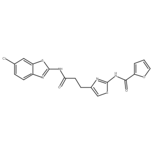 N-(4-(3-((6-chlorobenzo[d]thiazol-2-yl)amino)-3-oxopropyl)thiazol-2-yl)furan-2-carboxamide Structure