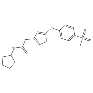 N-cyclopentyl-2-{2-[(4-methanesulfonylphenyl)amino]-1,3-thiazol-4-yl}acetamide Structure