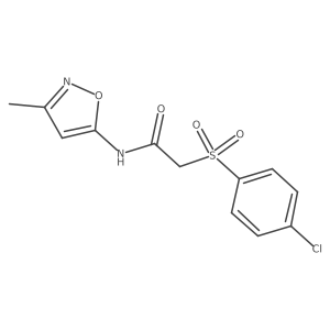 2-((4-chlorophenyl)sulfonyl)-N-(3-methylisoxazol-5-yl)acetamide结构式