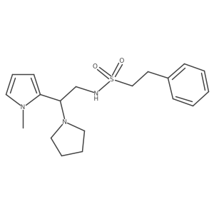 N-(2-(1-methyl-1H-pyrrol-2-yl)-2-(pyrrolidin-1-yl)ethyl)-2-phenylethanesulfonamide Structure