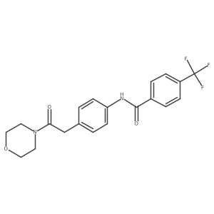 N-{4-[2-(morpholin-4-yl)-2-oxoethyl]phenyl}-4-(trifluoromethyl)benzamide结构式