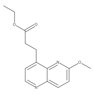 3-(6-Methoxy-[1,5]naphthyridin-4-yl)-propionic acid ethyl ester Structure
