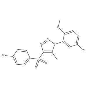 4-(4-bromobenzenesulfonyl)-1-(5-chloro-2-methoxyphenyl)-5-methyl-1H-1,2,3-triazole结构式