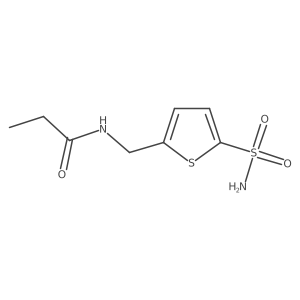 n-((5-Sulfamoylthiophen-2-yl)methyl)propionamide结构式