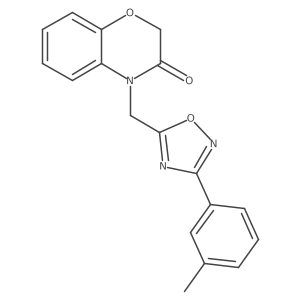 4-((3-(m-tolyl)-1,2,4-oxadiazol-5-yl)methyl)-2H-benzo[b][1,4]oxazin-3(4H)-one Structure