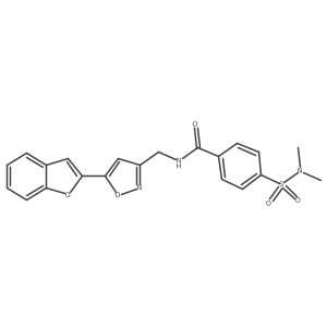 N-((5-(benzofuran-2-yl)isoxazol-3-yl)methyl)-4-(N,N-dimethylsulfamoyl)benzamide结构式
