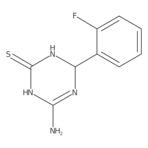 4-Amino-6-(2-fluorophenyl)-1,6-dihydro-1,3,5-triazine-2-thiol Structure