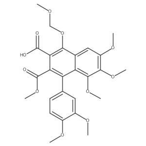 3-(Methoxycarbonyl)-5,6,7-trimethoxy-1-(methoxymethoxy)-4-(3,4-dimethoxyphenyl)naphthalene-2-carboxylic acid Structure