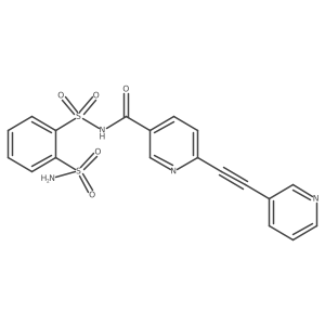 6-(Pyridin-3-ylethynyl)-n-(2-sulfamoylphenylsulfonyl)nicotinamide结构式