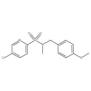 5-Chloro-N-(4-methoxybenzyl)-N-methylpyridine-2-sulfonamide结构式