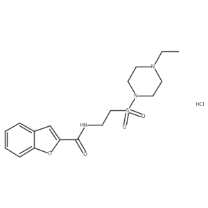 N-(2-((4-ethylpiperazin-1-yl)sulfonyl)ethyl)benzofuran-2-carboxamide hydrochloride Structure