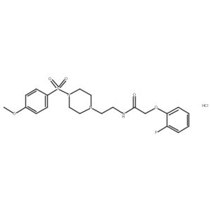 2-(2-fluorophenoxy)-N-(2-(4-((4-methoxyphenyl)sulfonyl)piperazin-1-yl)ethyl)acetamide hydrochloride Structure