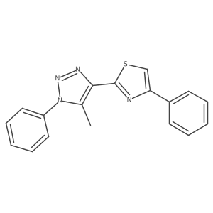 2-(5-methyl-1-phenyl-1H-1,2,3-triazol-4-yl)-4-phenylthiazole Structure